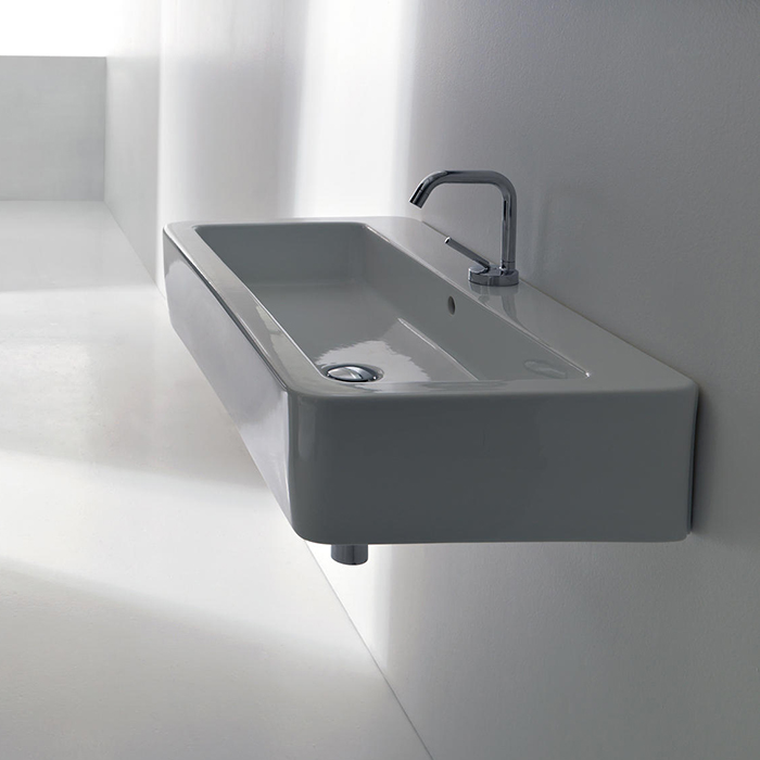 Изображение Подвесная раковина Kerasan Ego 325101*1, прямоугольная 90x43 см