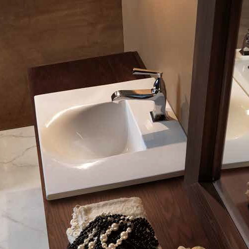 Изображение Встраиваемая снизу раковина Kerasan Bentley 394201*1, прямоугольная 55x47 см