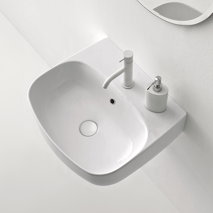 Изображение Подвесная раковина Kerasan Nolita 534001*1, закругленная 50x45 см