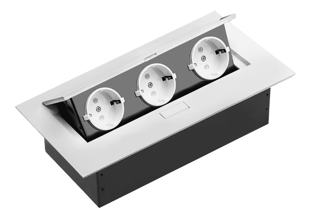 Встраиваемая розетка AE-PB03GS(горизонтальная, на 3 розетки)