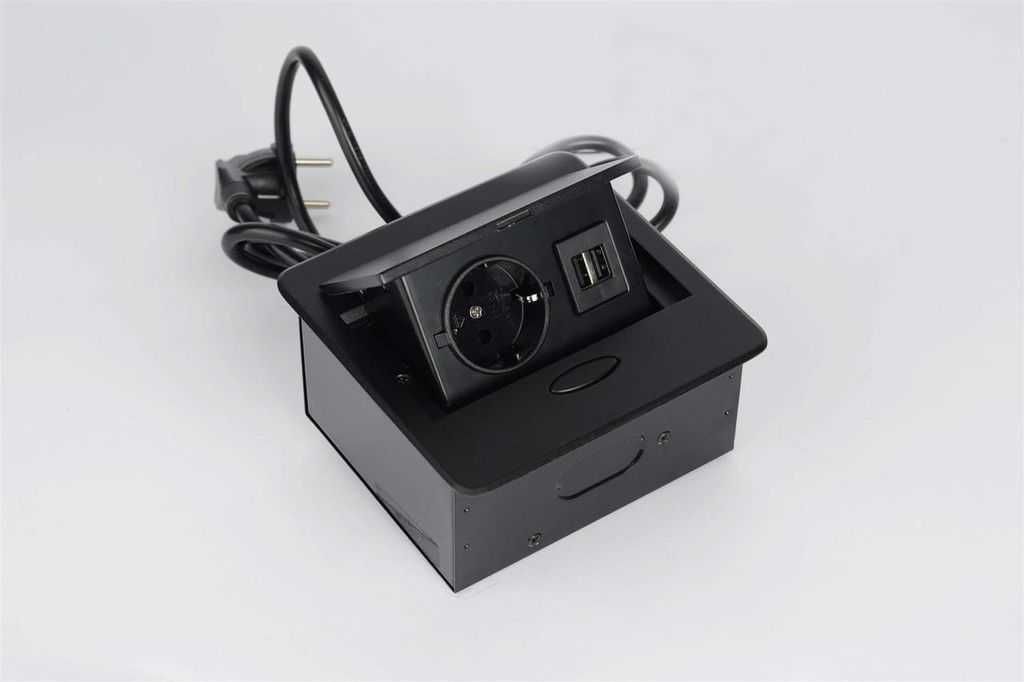 Выдвижная розетка POLO (на 1 розетку, 2 USB)