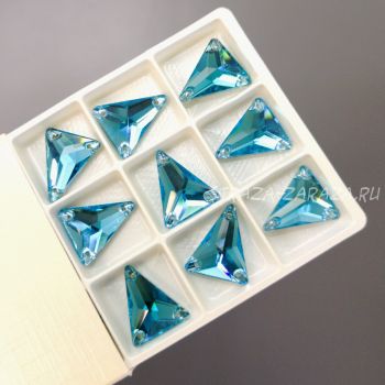 DeLuxe Пришивные Стразы Aquamarine Треугольник 18*21 мм