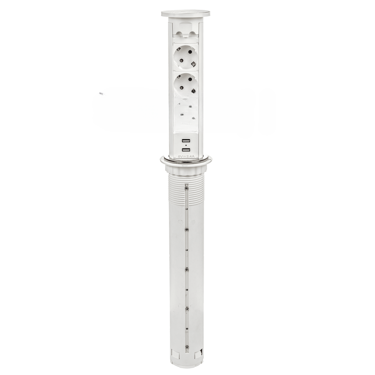 Выдвижная розетка MAGNUM+ с электроприводом (на 3 EURO розетки, 2 USB)