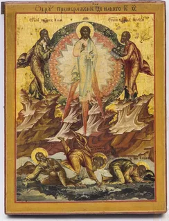 Икона Преображение Господне (рукописная вариант 3)