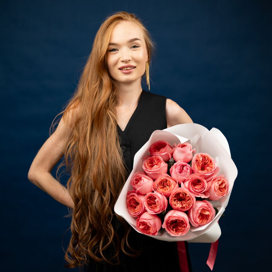 15 роз (сорт Пинк Экспрешн)