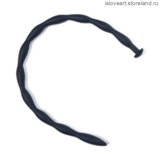 Уретральный плаг, черный, диаметр 9-6мм