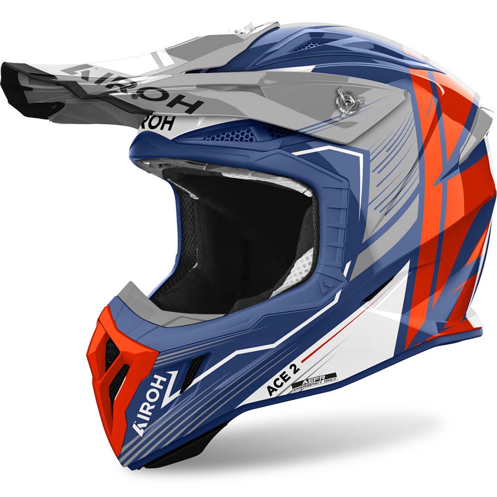 Airoh Aviator Ace 2 Engine Cerulean Gloss шлем для мотокросса и эндуро (повреждена упаковка)