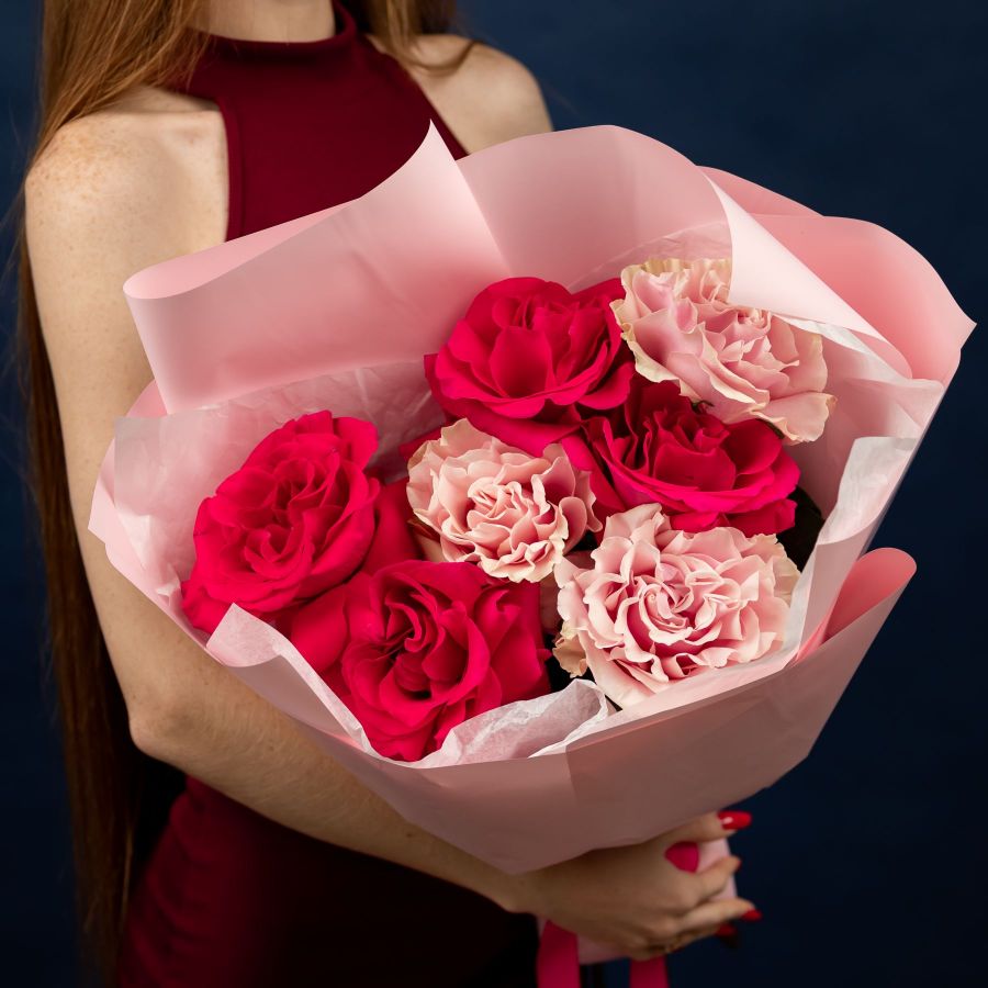 Французская роза микс от 5 шт