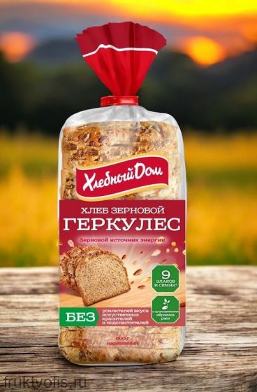 Хлеб хлебный дом Геркулес зерновой 500г