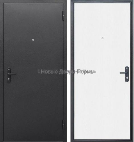 "Прораб Плюс 4,5 см" Серебро Беленый дуб металлическая дверь