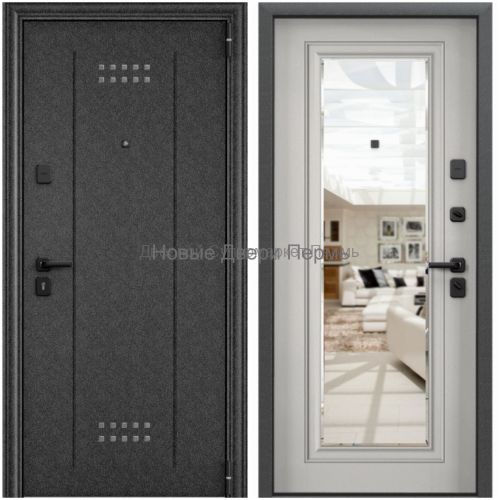 Delta PRO MP DL-2 СК6-СМ черный шелк/ПВХ Бьянко квартирная дверь