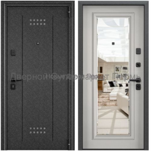 Delta PRO MP DL-2 СК6-СМ черный шелк/ПВХ Бьянко квартирная дверь