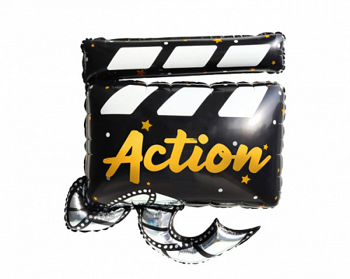 Хлопушка новая Экшн! шар фигурный фольгированный с гелием