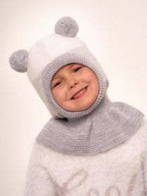 Шапка дет. хб подкл, утепл., цвет св.серый меланж (арт. 7535пш)