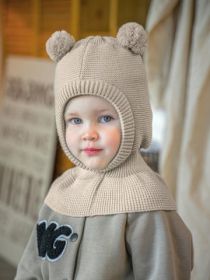 Шапка дет. хб подкл, утепл., 7215 пш цвет песочный