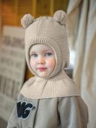 Шапка дет. хб подкл, утепл., 7215 пш цвет песочный