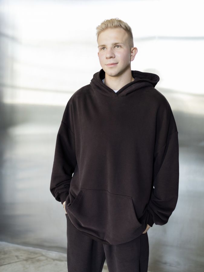 Худи оверсайз в цвете шоколад