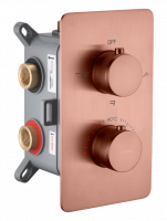 Смеситель Boheme Cell 134-3 встроенный с термостатом, 3-х проходной схема 5