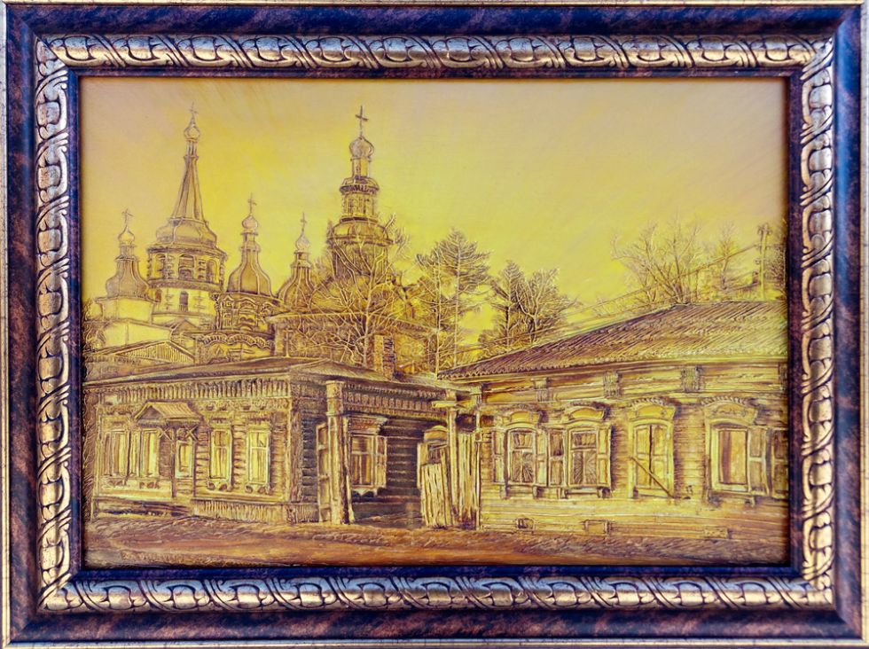 картина "Иркутск. Крестовоздвиженка"