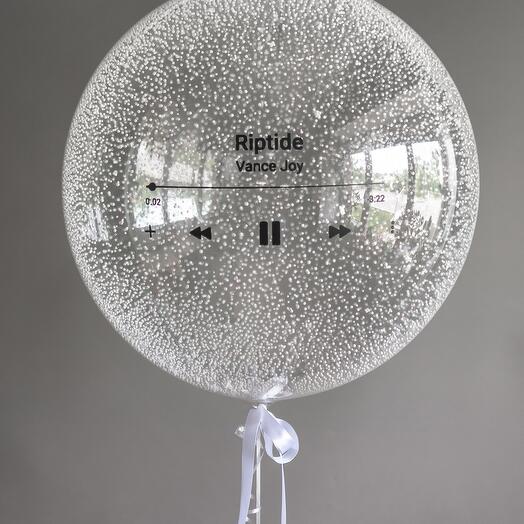 Бабл Любимый трек шар пластиковый с гелием с вашим треком