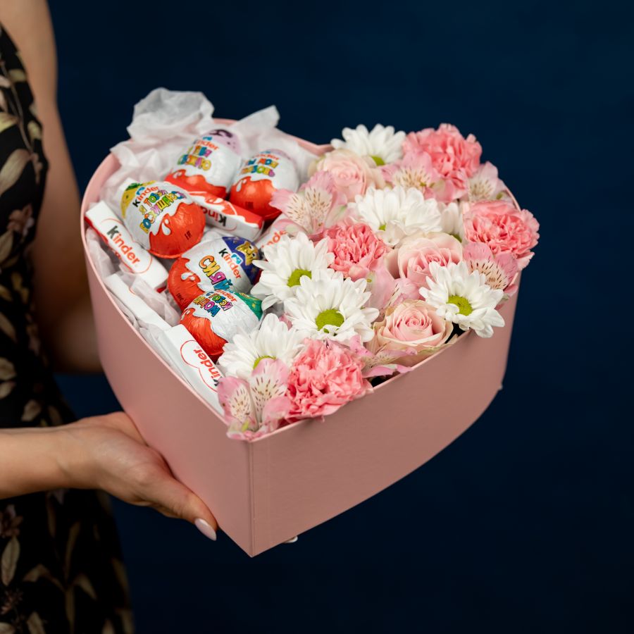 Сердце с киндерами (размер L)