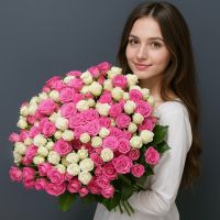 51 кустовая роза (Микс)