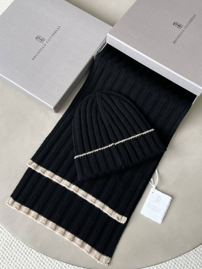 Комплект шапка шарф Brunello Cucinelli