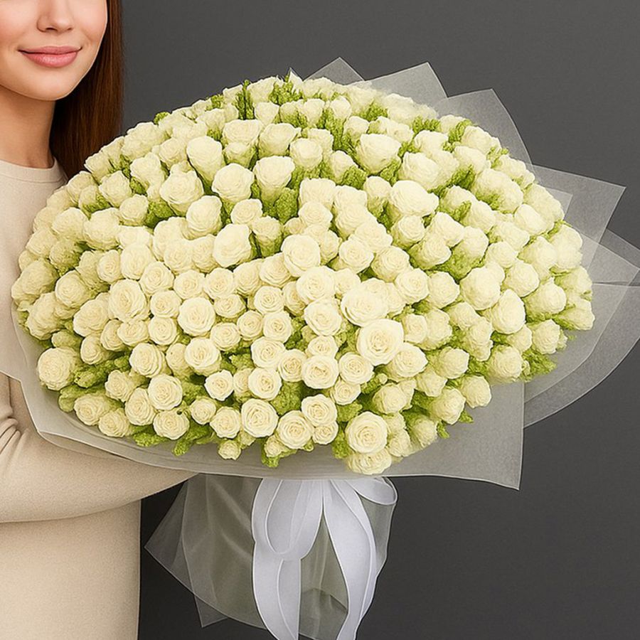 101 кустовая роза (Белая)