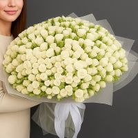 101 кустовая роза (Белая)