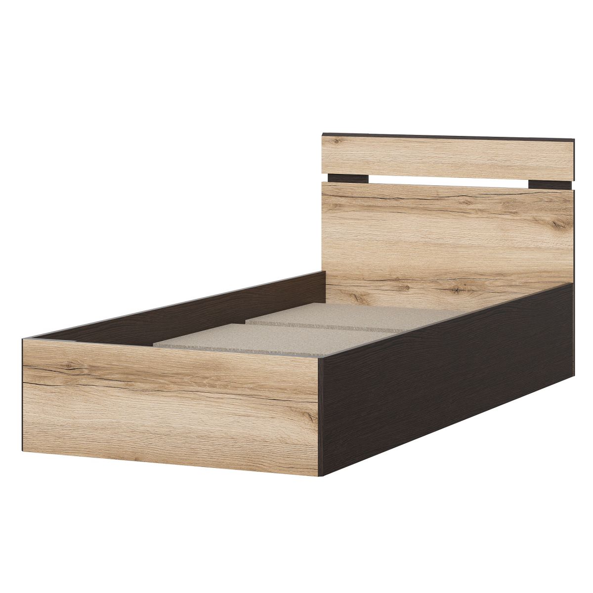 Кровать (900х2000) Берген Симпл (Дуб делано/Дуб венге)