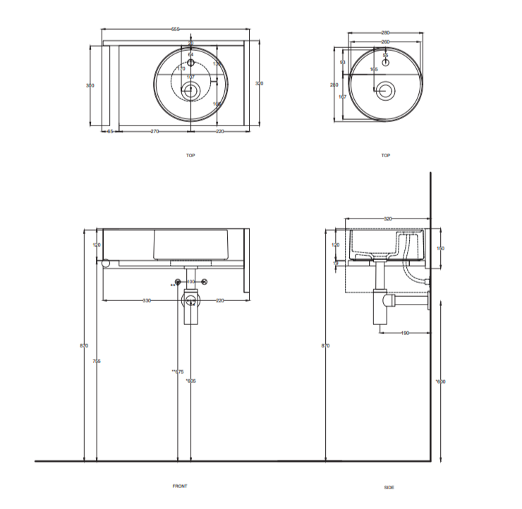 Мебельная композиция Cielo Theo Mini THMF55 из материала Fenix 55х31 см ФОТО