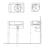 Мебельная композиция Cielo Theo Mini THMF55 из материала Fenix 55х31 см схема 2