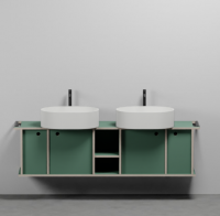 Тумба подвесная/напольная Cielo Theo 175 из материала Fenix, с 4 ящиками и открытой полкой THMF175A4/THMF175A4SF 175х63х38 см схема 7