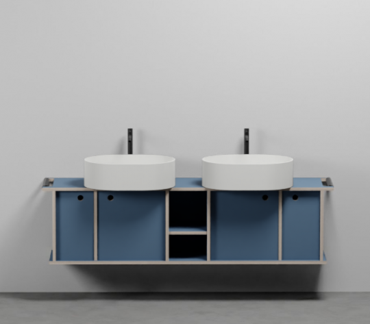 Тумба подвесная/напольная Cielo Theo 175 из материала Fenix, с 4 ящиками и открытой полкой THMF175A4/THMF175A4SF 175х63х38 см схема 8