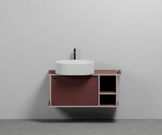 Тумба подвесная/напольная Cielo Theo 103 из материала Fenix, с дверцей и открытой полкой THMF103/THMF103SF 103х63х38 см схема 9