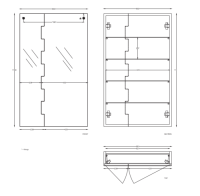 Зеркальный шкаф Cielo Arcadia SPZIPGSXC/SPZIPGDXC 110х66х14 см схема 2