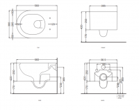 Подвесной унитаз безободковый Cielo Otis OTVSK крепеж в комплекте схема 2