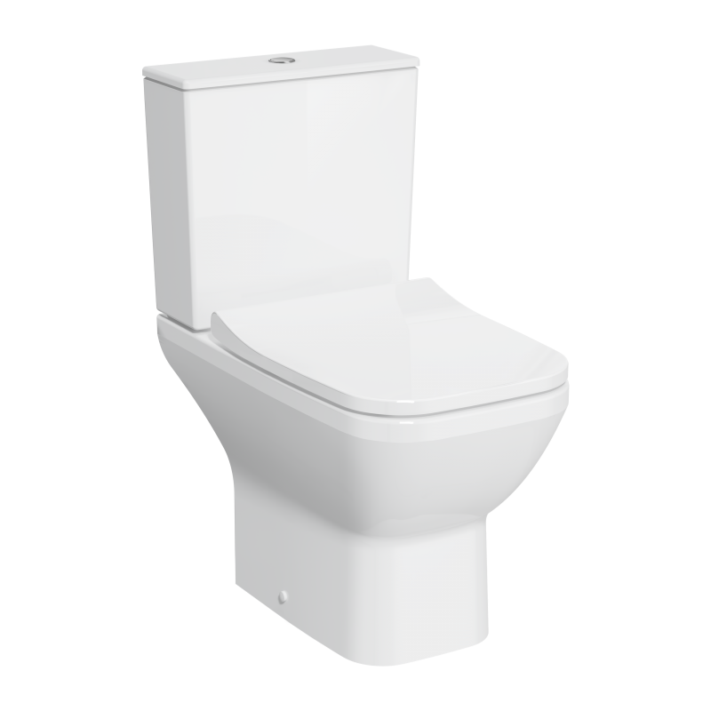 Унитаз-компакт напольный VitrA Integra Square с сиденьем микролифт белый 9833B003-7205