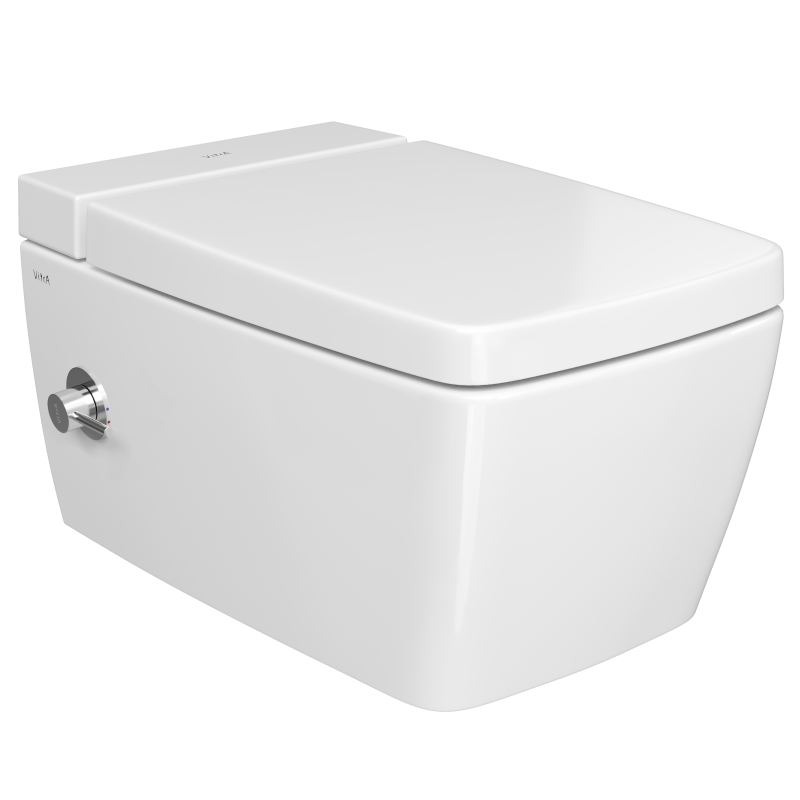 Подвесной унитаз VitrA Metropole с функцией биде и встроенным смесителем безободковый Rim-ex белый 7672B003-1687