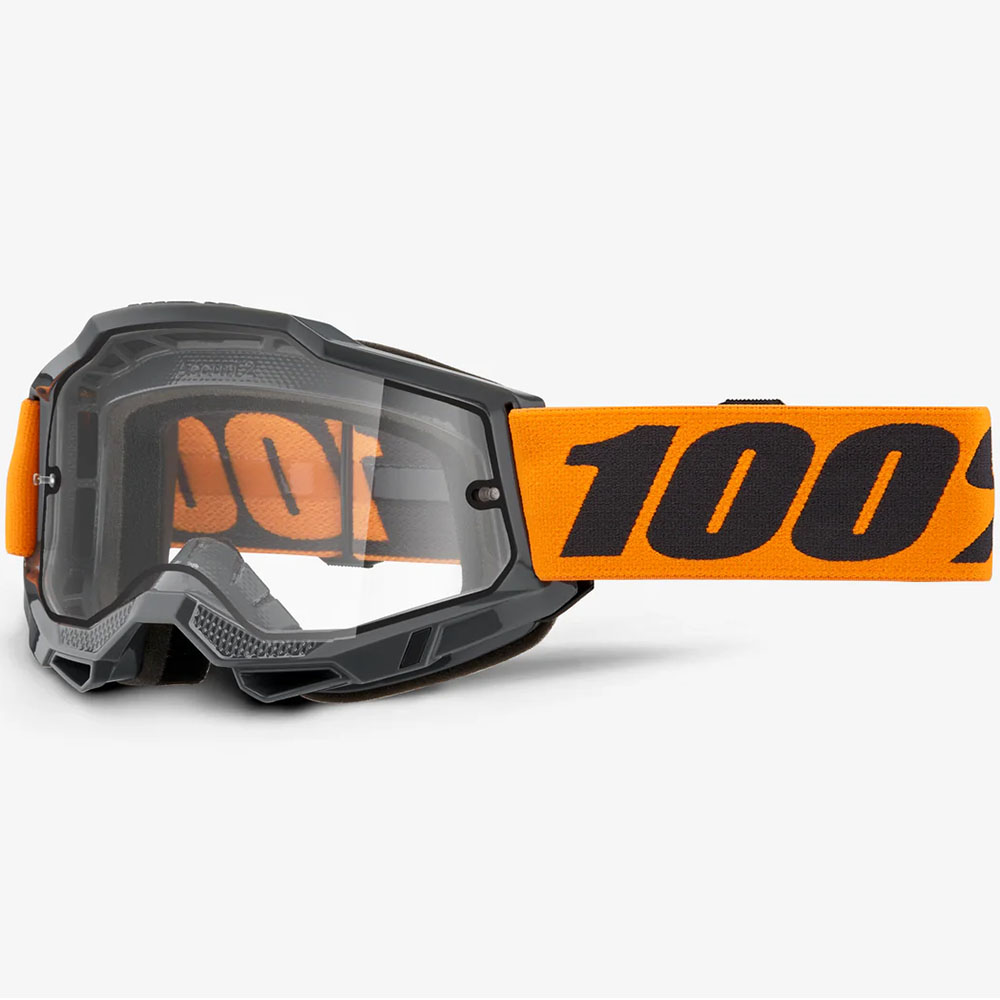 100% Accuri 2 Enduro Moto Orange/Clear (2025) очки для мотокросса