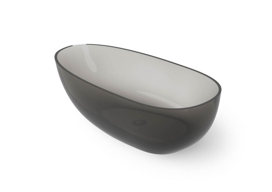 Ванна Dea Design Modern DD8608 1800 R4 180х90хh57 см овальная слив в центре Smoky Black R4