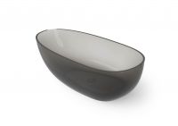 Ванна Dea Design Modern DD8608 1800 R4 180х90хh57 см овальная слив в центре Smoky Black R4 схема 1