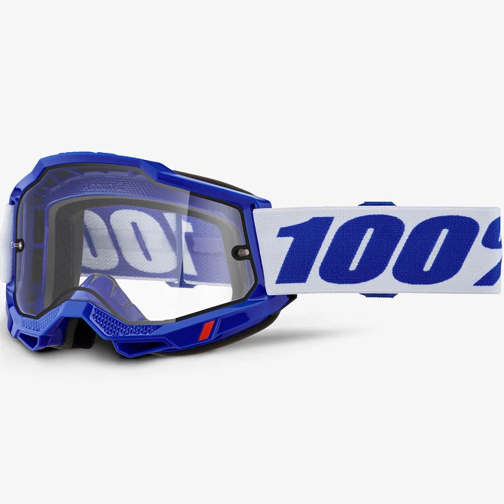 100% Accuri 2 Enduro Moto Blue/Clear (2025) очки для мотокросса