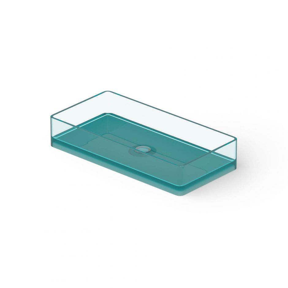 Раковина Dea Design DD9010 800 R8 80x40xh14,5 см накладная настольная Lake Water Blue R8