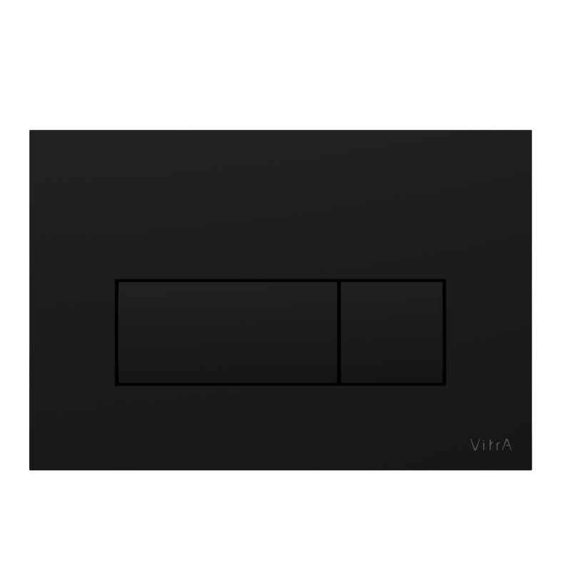 Кнопка смыва VitrA Root матовая черная двойный смыв 740-2311