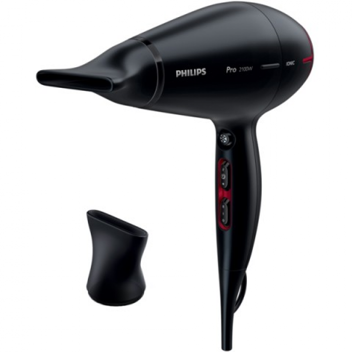 Фен Philips HPS910/10 Prestige Pro, мощностью 2100 Вт оснащен профессиональным AC-мотором, обеспечивающим воздухопоток до 160 км/ч*