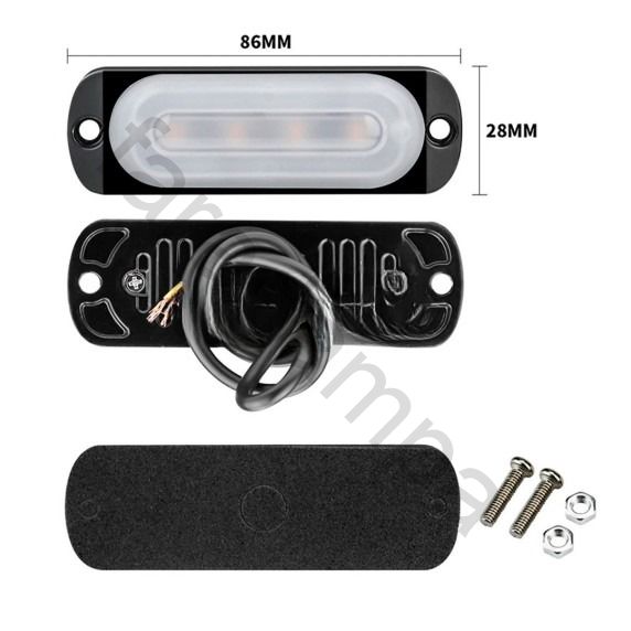 Вспышка ФСО накладная оранжевая 4 ватта