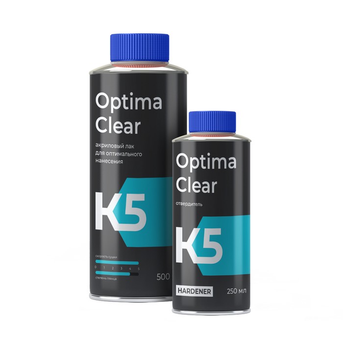 K5 Optima clear Лак 2К акриловый, с отвердителем, 2:1 (500мл+250мл)