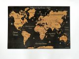 Карта мира из пробки, на деревянной подложке, 80х60 см