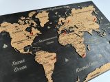 Настенная пробковая карта мира